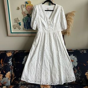 Midi Puff Sleeve Dress